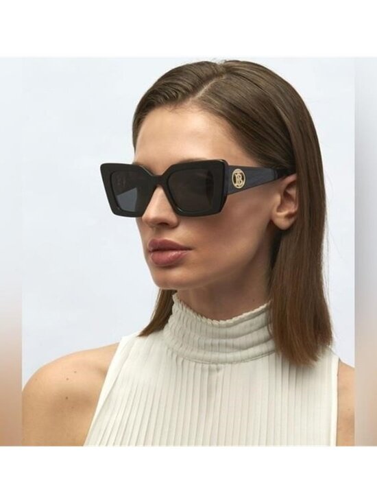 ? - New Authentic Burberry Dark Grey Cat Eye Ladies Sunglasses 0BE4344